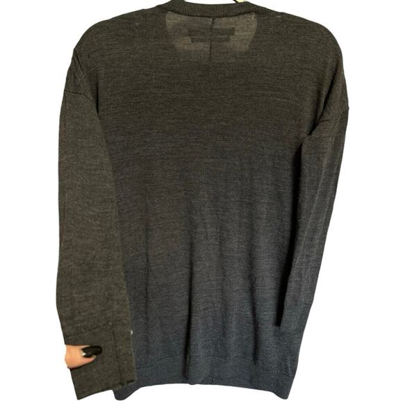 AllSaints Novara Jumper Dress Sweater Wool Pullover Cutout Charcoal Gray Size XS - Picture 6 of 12